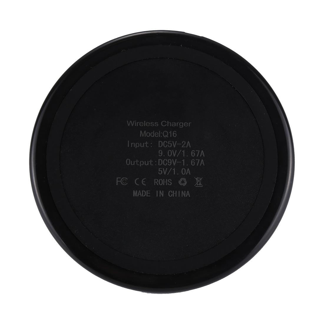 Universal Qi Fast Wireless Charger Dc 9V / 1.67A & 5V / 1A