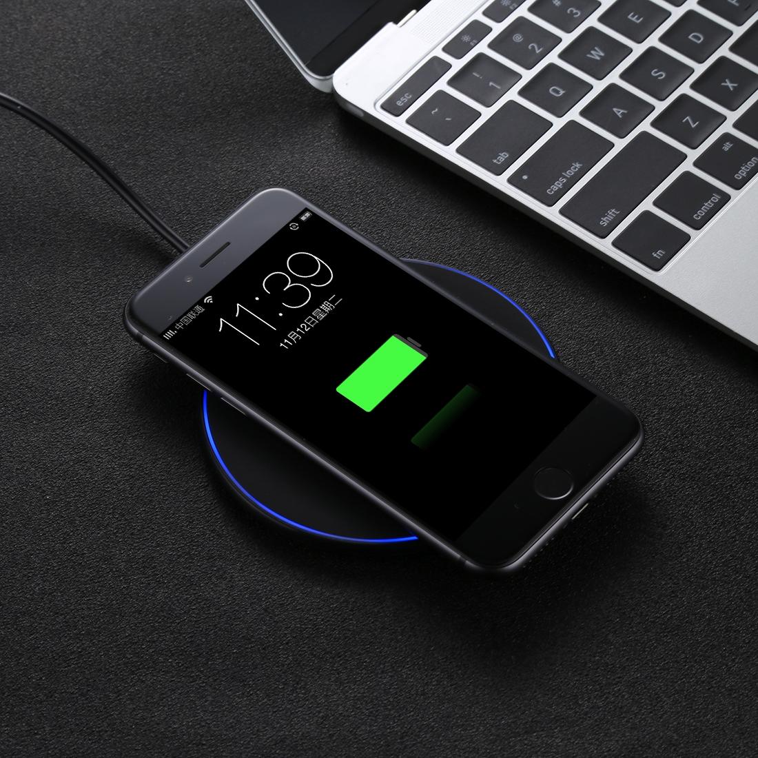 Universal Qi Fast Wireless Charger Dc 9V / 1.67A & 5V / 1A