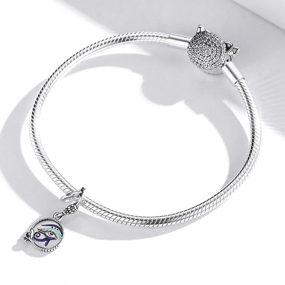 925 Sterling Silver Egyptian Twin Eyes Pendant