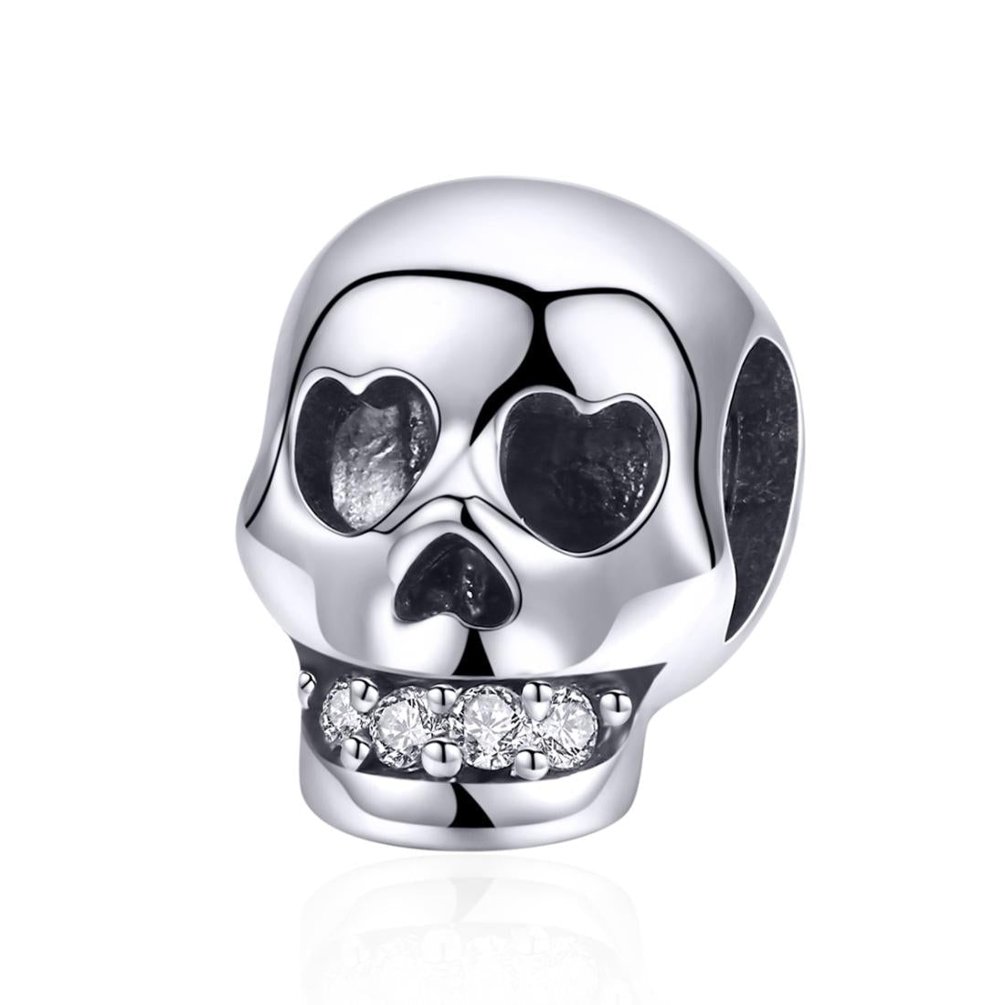 925 Sterling Silver Surprise Skull Bead For Diy Bracelet