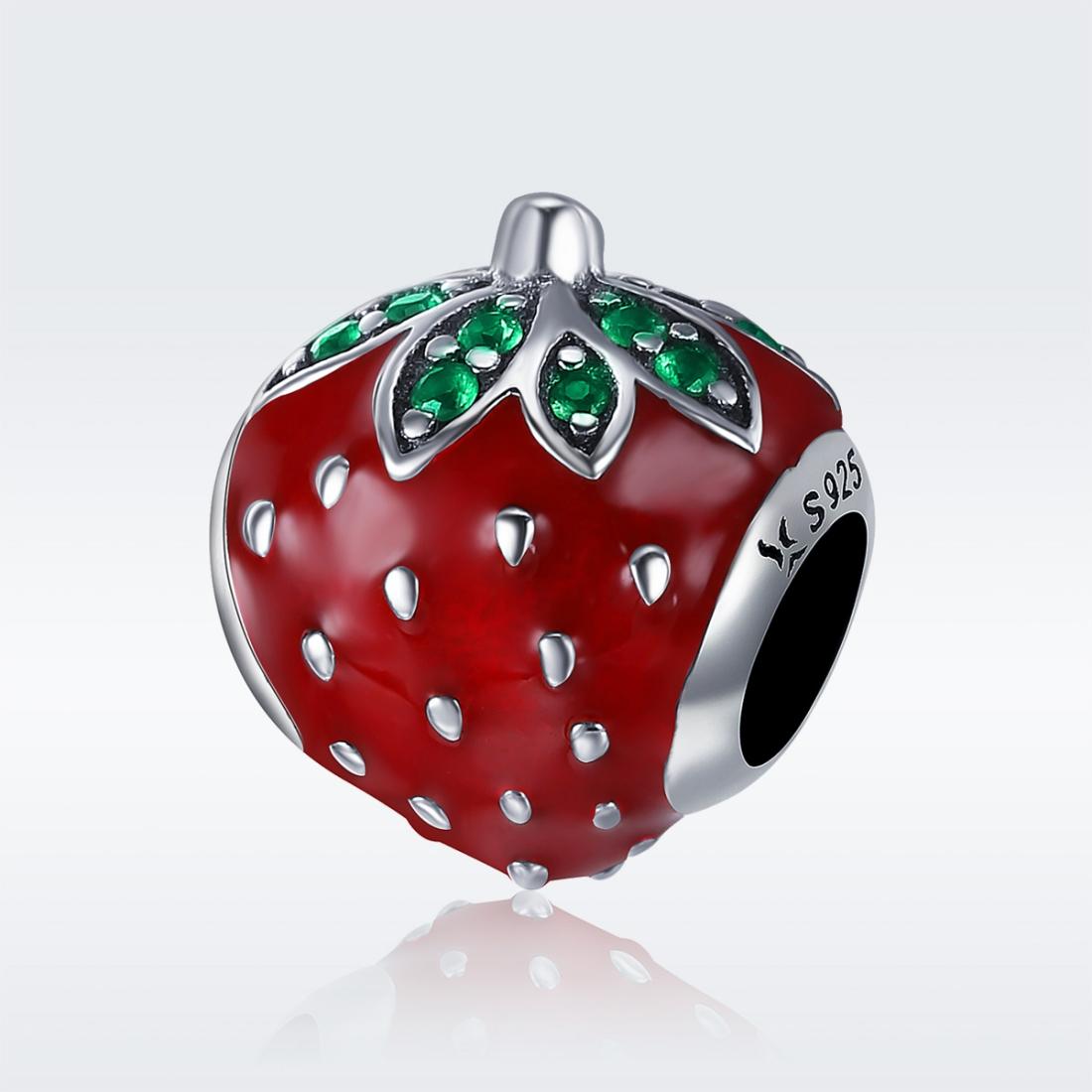 925 Sterling Silver Strawberry Beads For Diy Bracelets