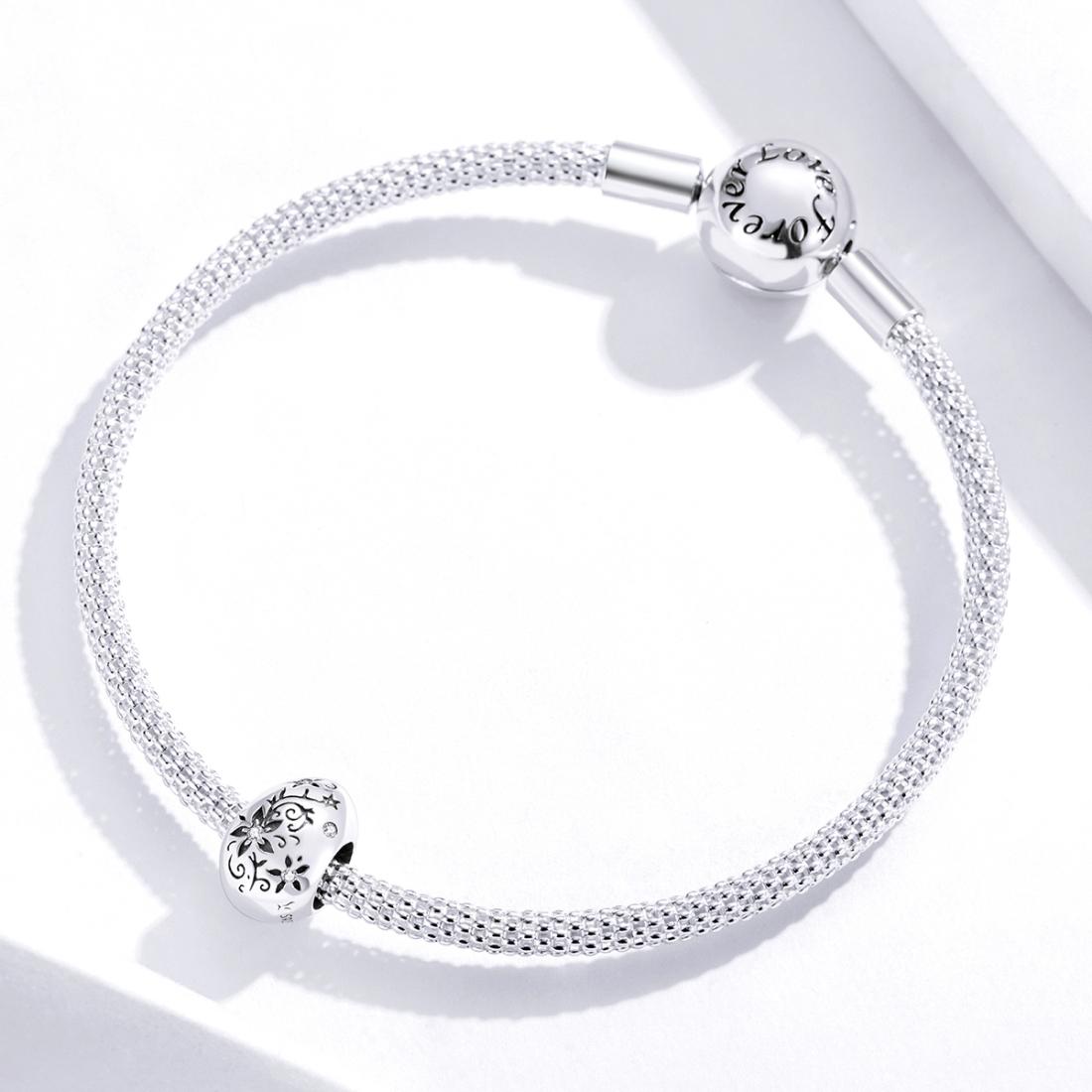 925 Sterling Silver Retro Easter Egg Diy Bracelet Beads