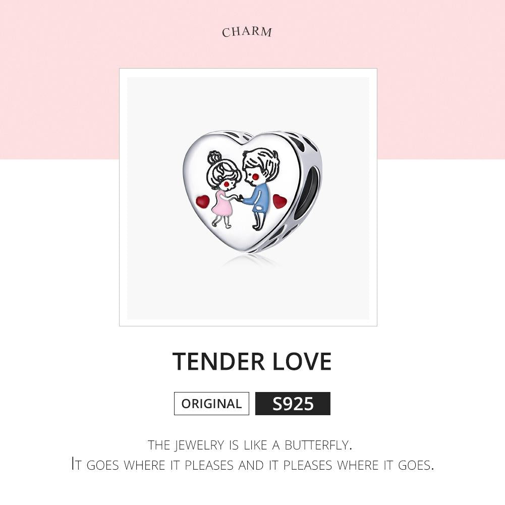 925 Sterling Silver Love Beads For Diy Bracelets & Necklaces