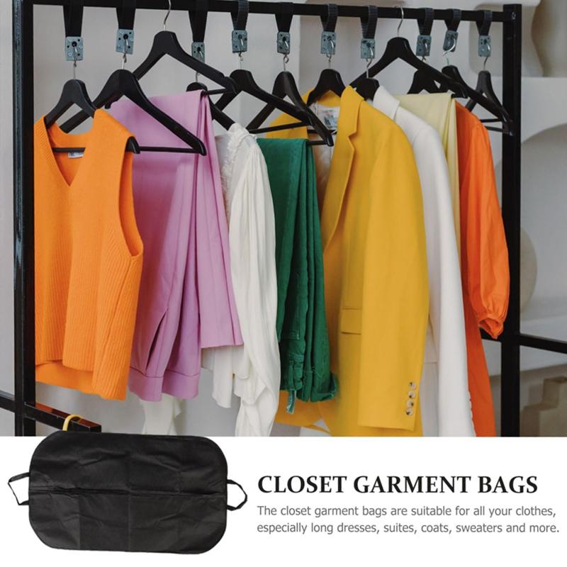 Black Non Woven Coat Suit Dust Bag 60X100Cm - White 60X120Cm