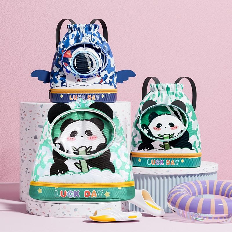 Kids' Cartoon Swim Bag Waterproof Dry / Wet Portable - Small Panda