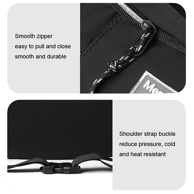 Chest Shoulder Messenger Bag Badge - Grey + Badge + Lanyard