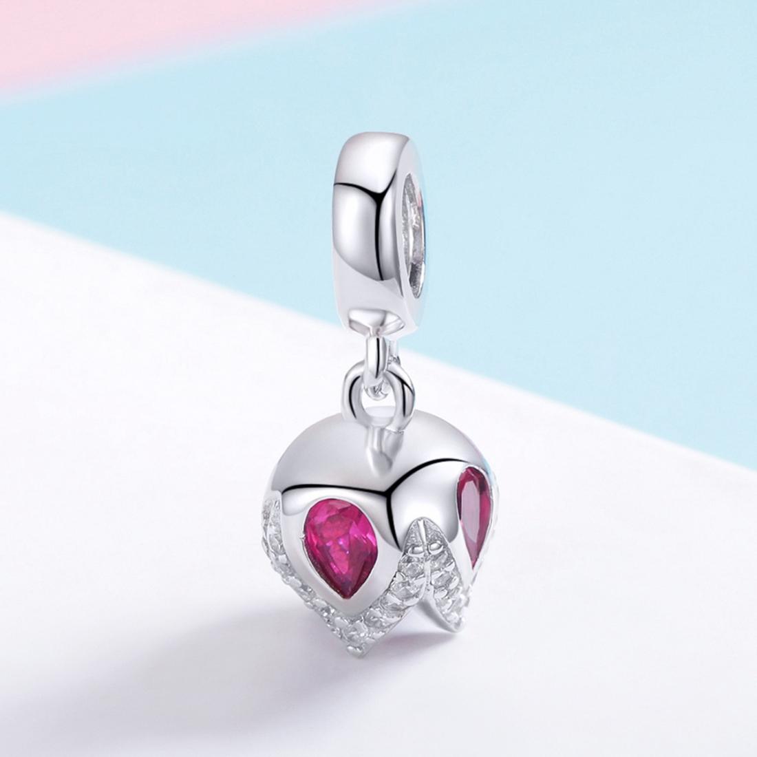 925 Sterling Silver Tulip Pendant For Diy Bracelets & Necklaces