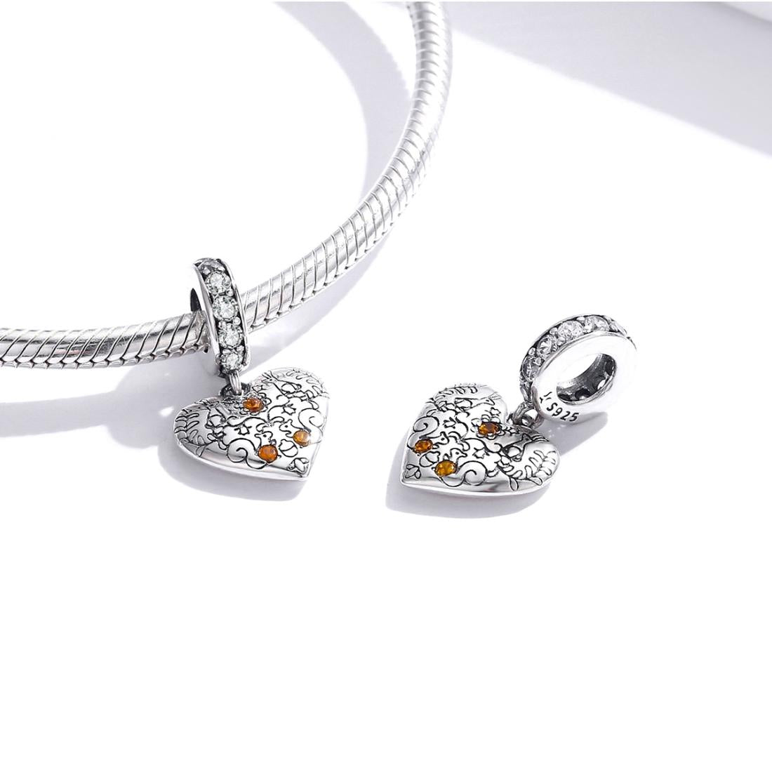 925 Sterling Silver Pine Cone Squirrel Pendant Diy Bracelet / Necklace