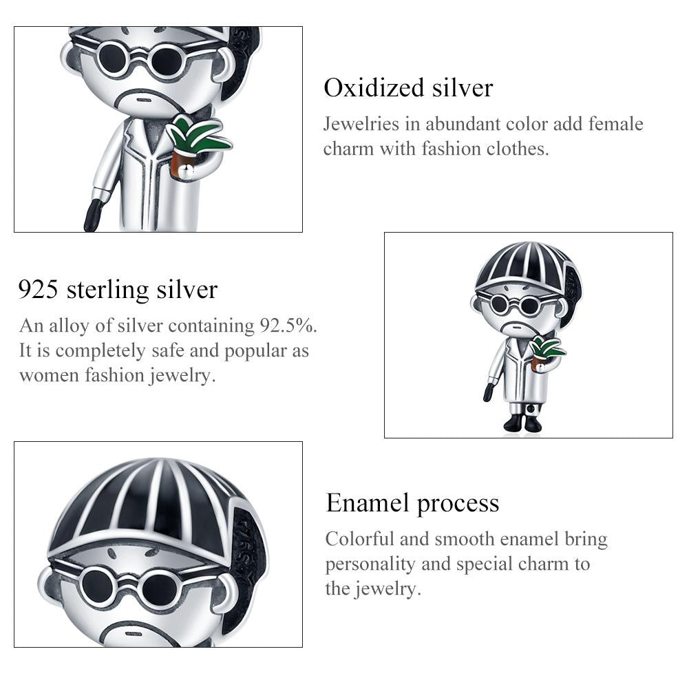 925 Sterling Silver Uncle Bead For Diy Bracelets & Necklaces