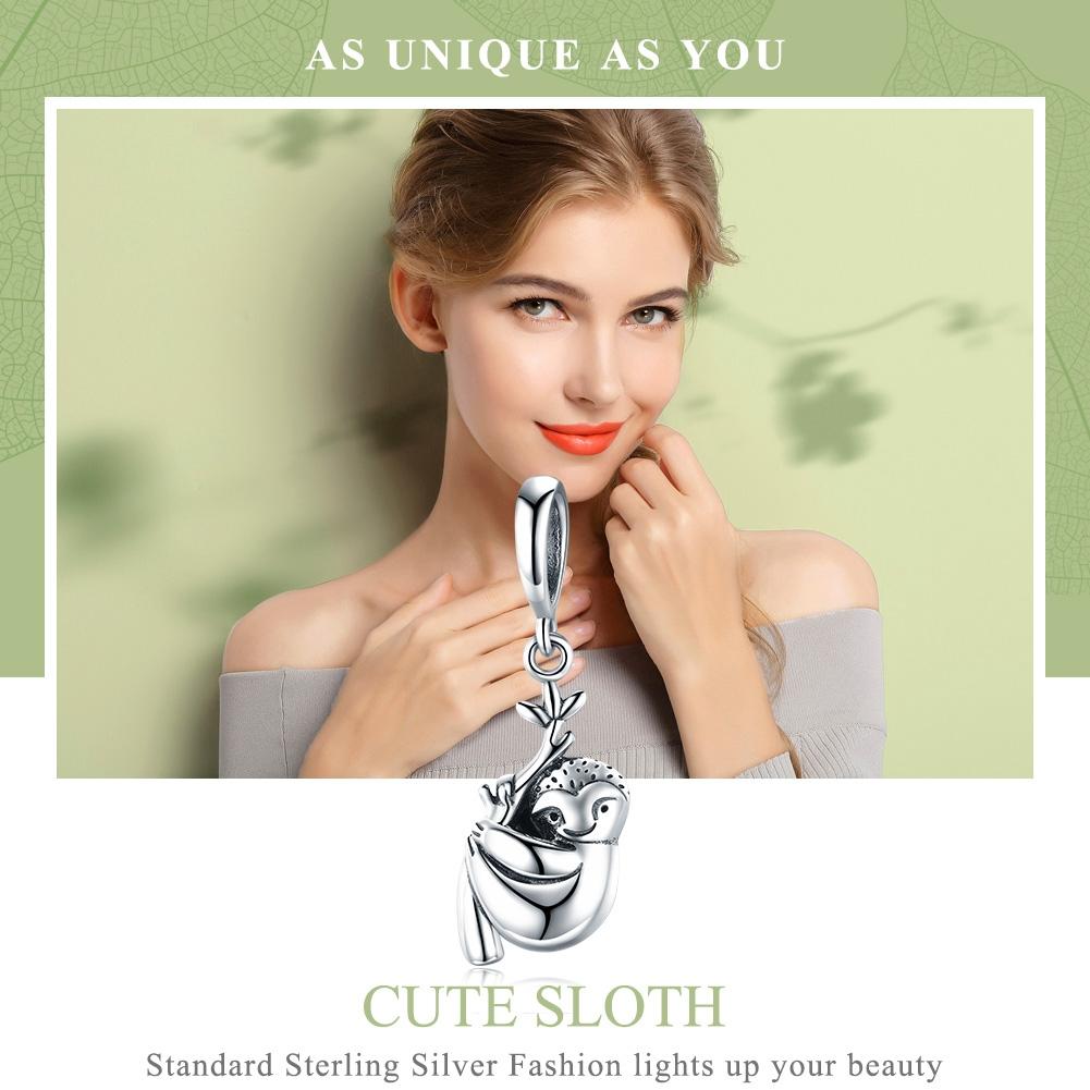 925 Sterling Silver Sloth Bead For Diy Bracelets