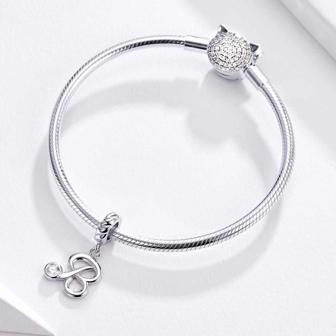 925 Sterling Silver Personalized Letter Pendant For Diy Bracelets And Necklaces Style - Y