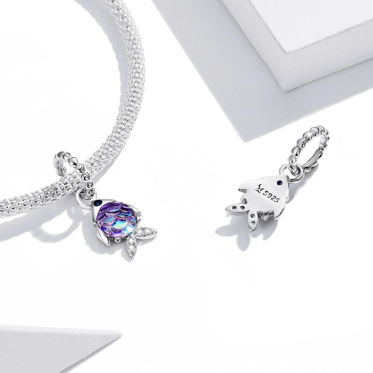 925 Sterling Silver Fantasy Fish Pendant For Diy Bracelets & Necklaces