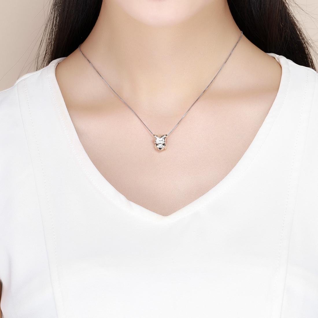 925 Sterling Silver Schnauzer Beads Platinum Plated