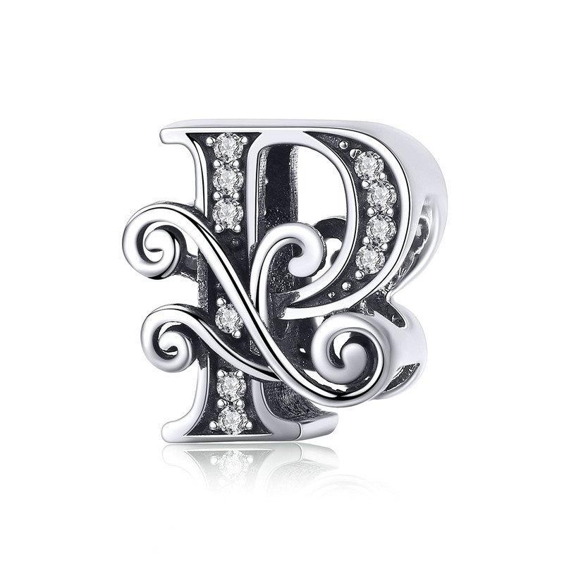 Diy Bracelet Beaded Accessories With Zircon Beads 26 Letters Style - P