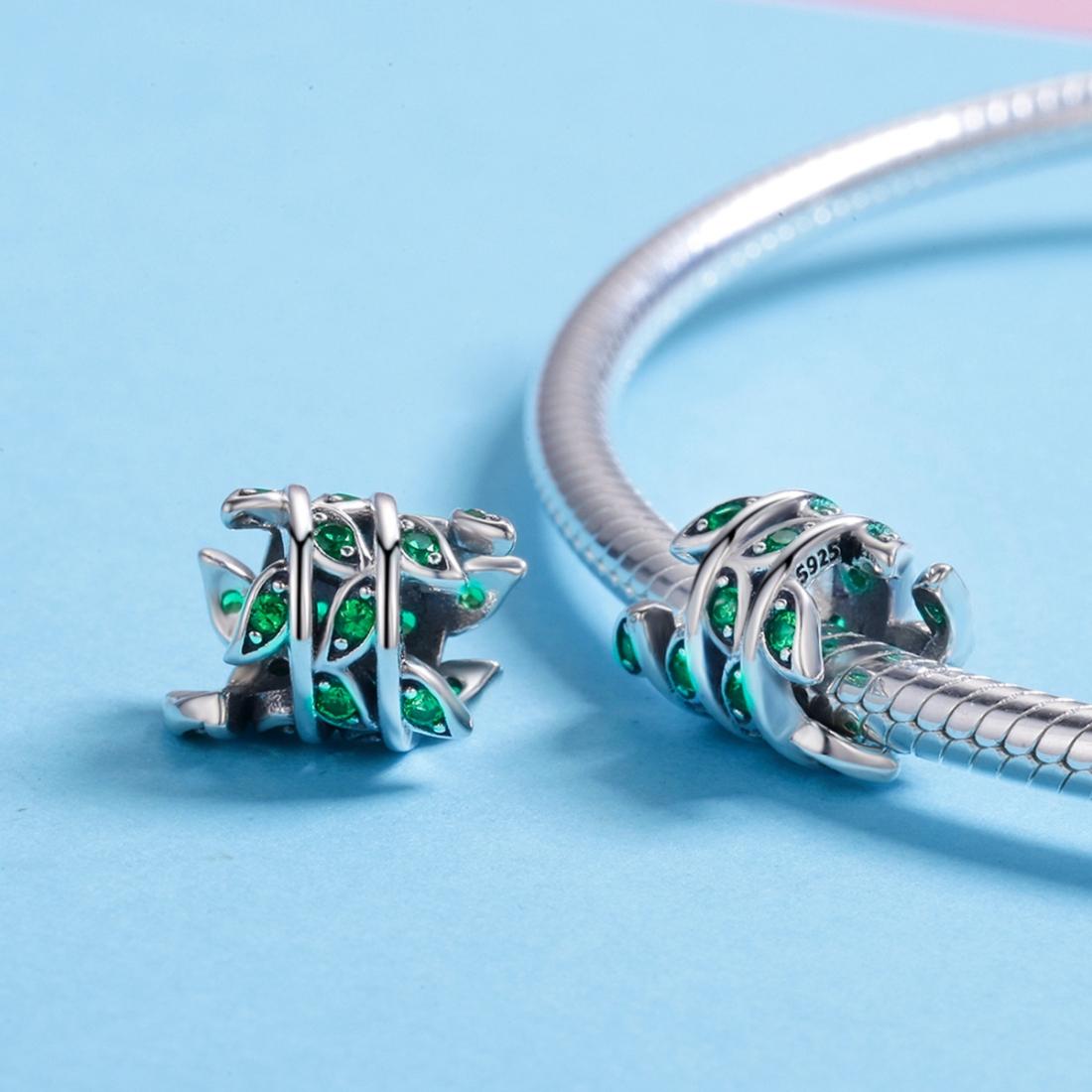 925 Sterling Silver Spring Scenery Bead Pendant