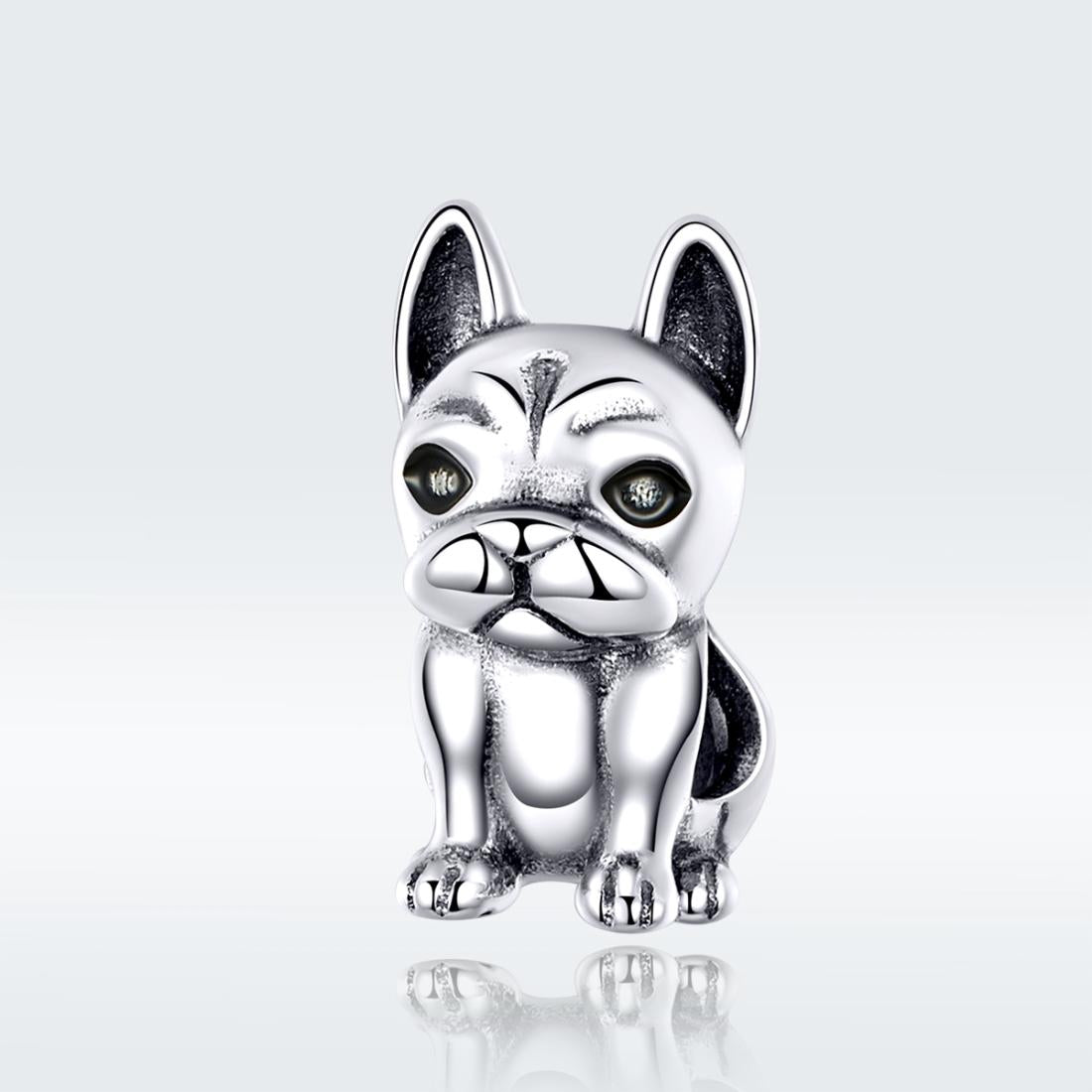 925 Sterling Silver French Bulldog Beaded Diy Bracelet
