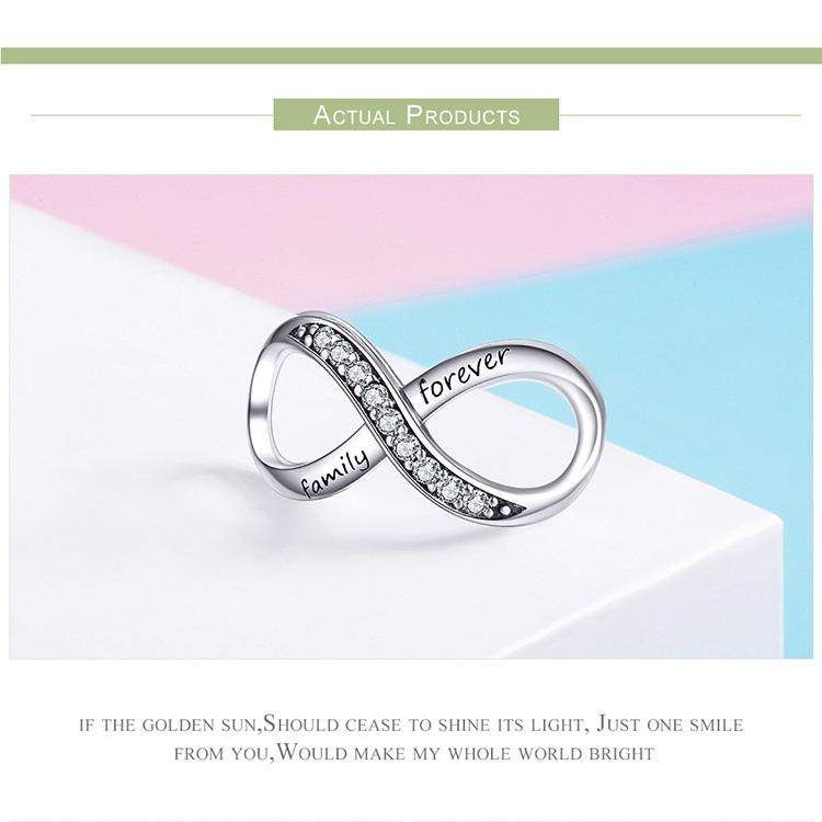 925 Sterling Silver Forever Family Infinity Bracelet