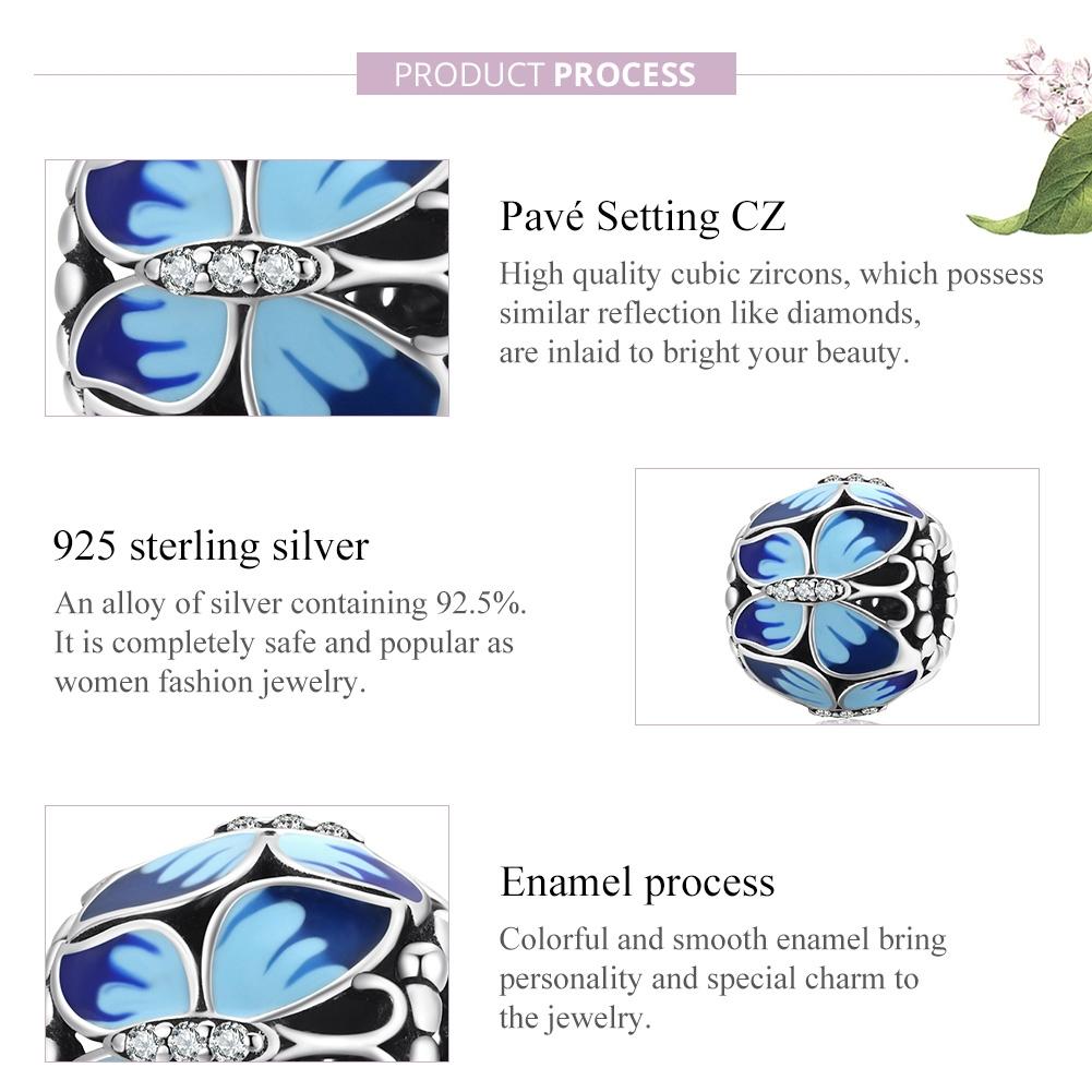 925 Sterling Silver Vintage Butterfly Beads For Diy Bracelets & Necklaces