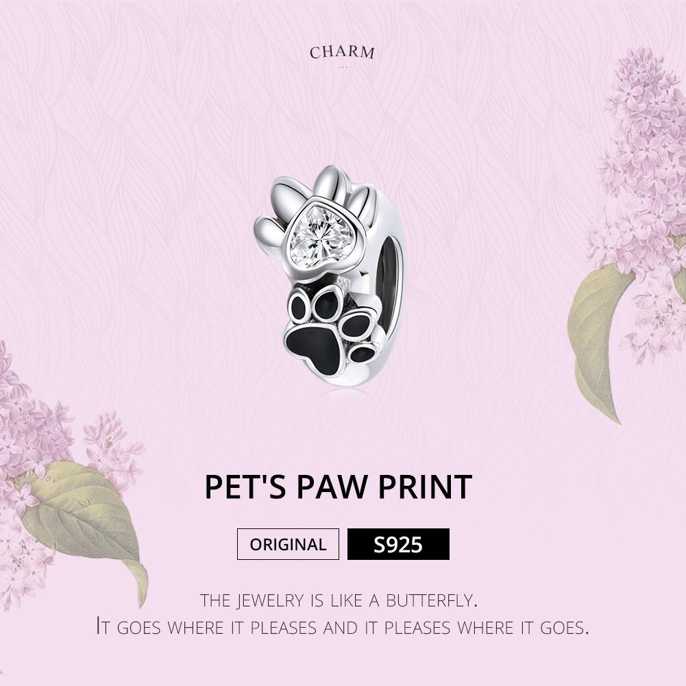 925 Sterling Silver Pet Imprint Beads For Diy Bracelets & Necklaces