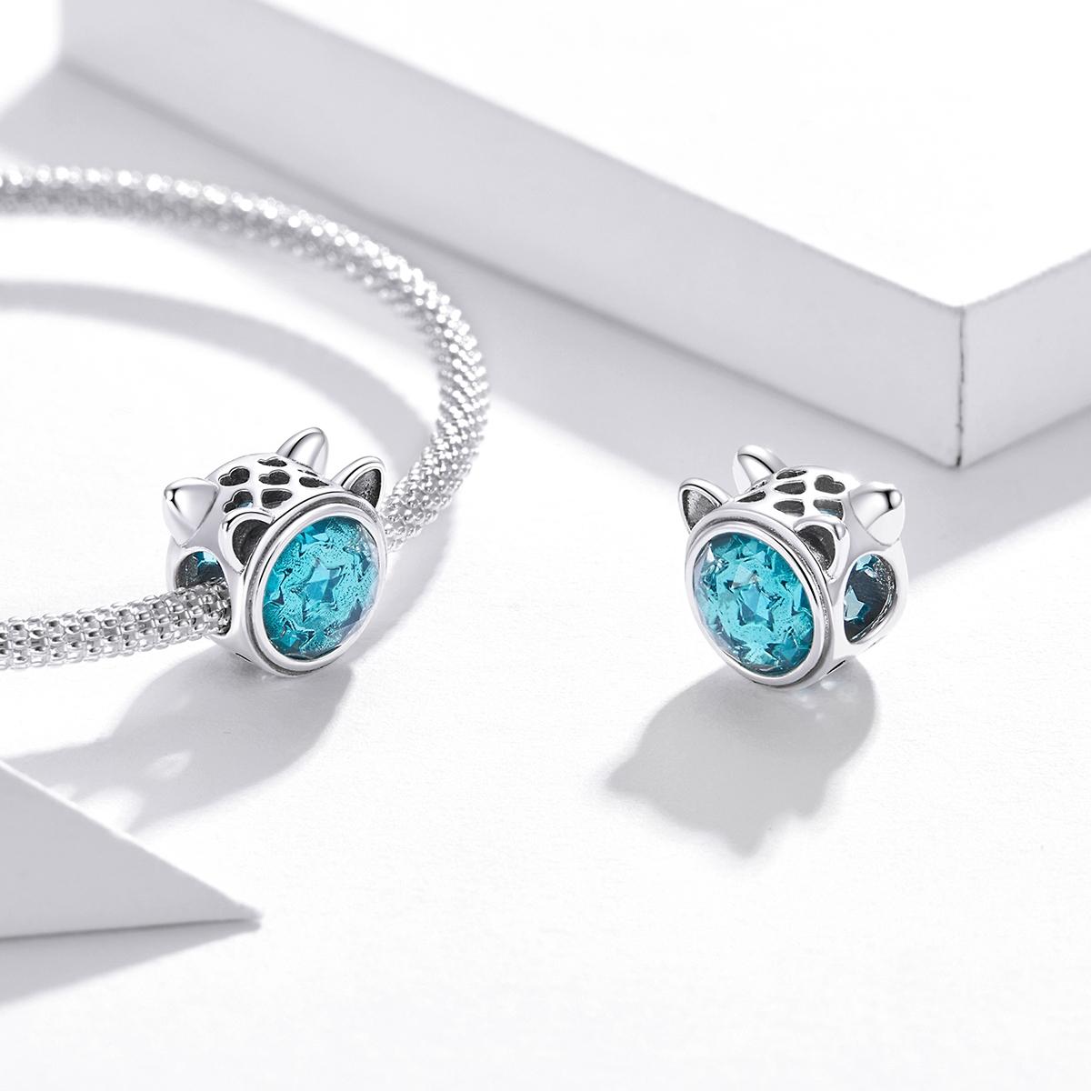 925 Sterling Silver Cat Ear Bead Bracelet / Necklace Accessory