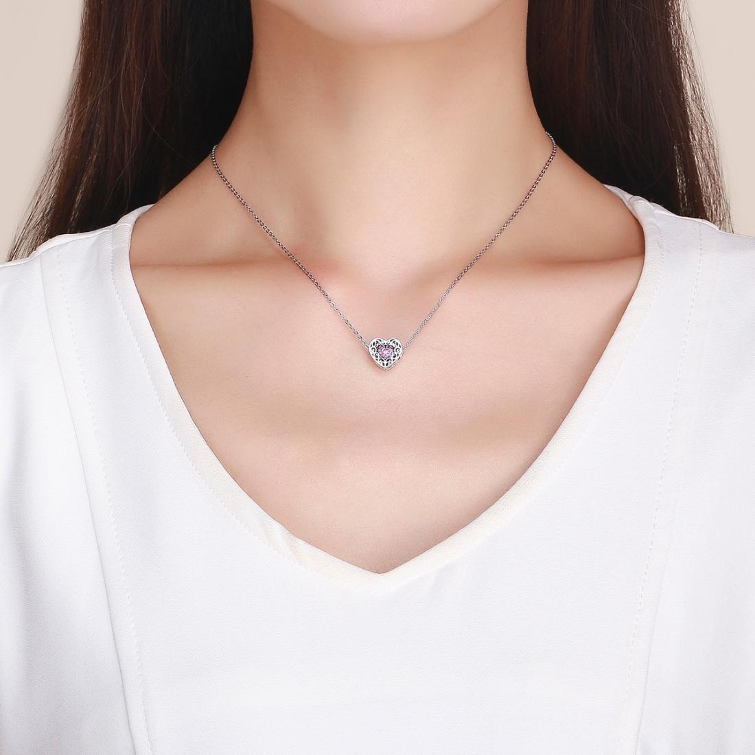 925 Sterling Silver Heart Beads For Diy Bracelets