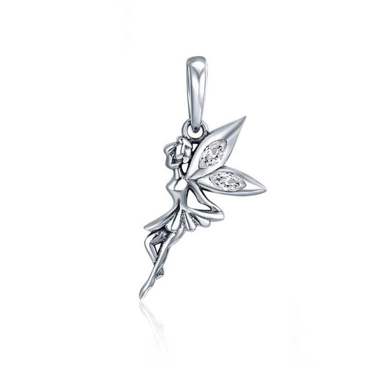 925 Sterling Silver Flower Fairy Dangle Pendant For Diy Bracelets & Necklaces