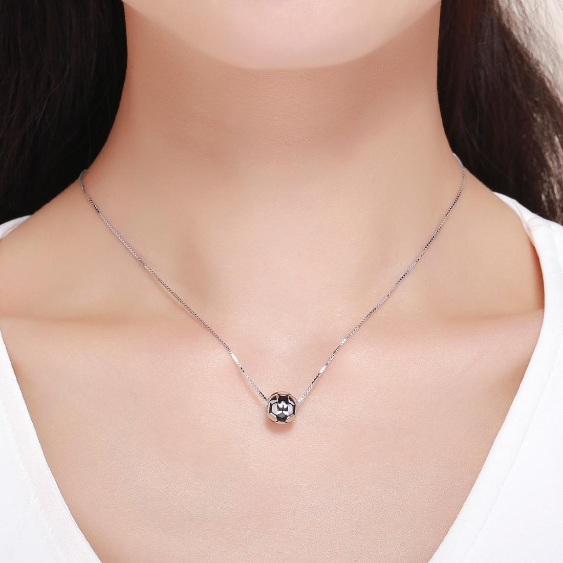 925 Sterling Silver Football Love Pendant Beads