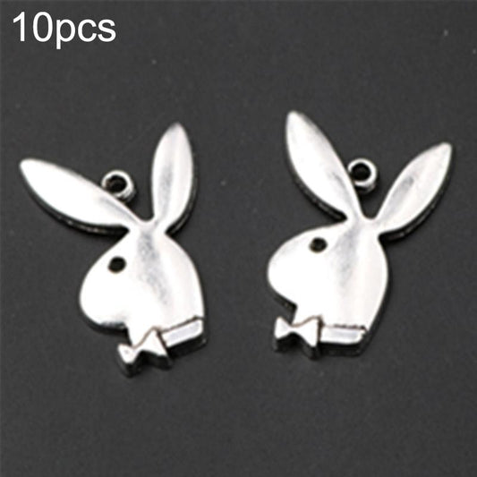 10Pc Antique Rabbit Charm Set For Diy Jewelry