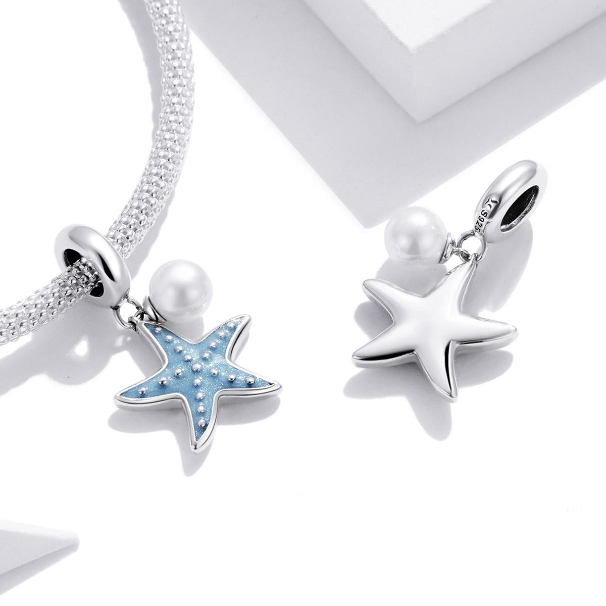925 Sterling Silver Starfish Pendant For Diy Bracelets & Necklaces