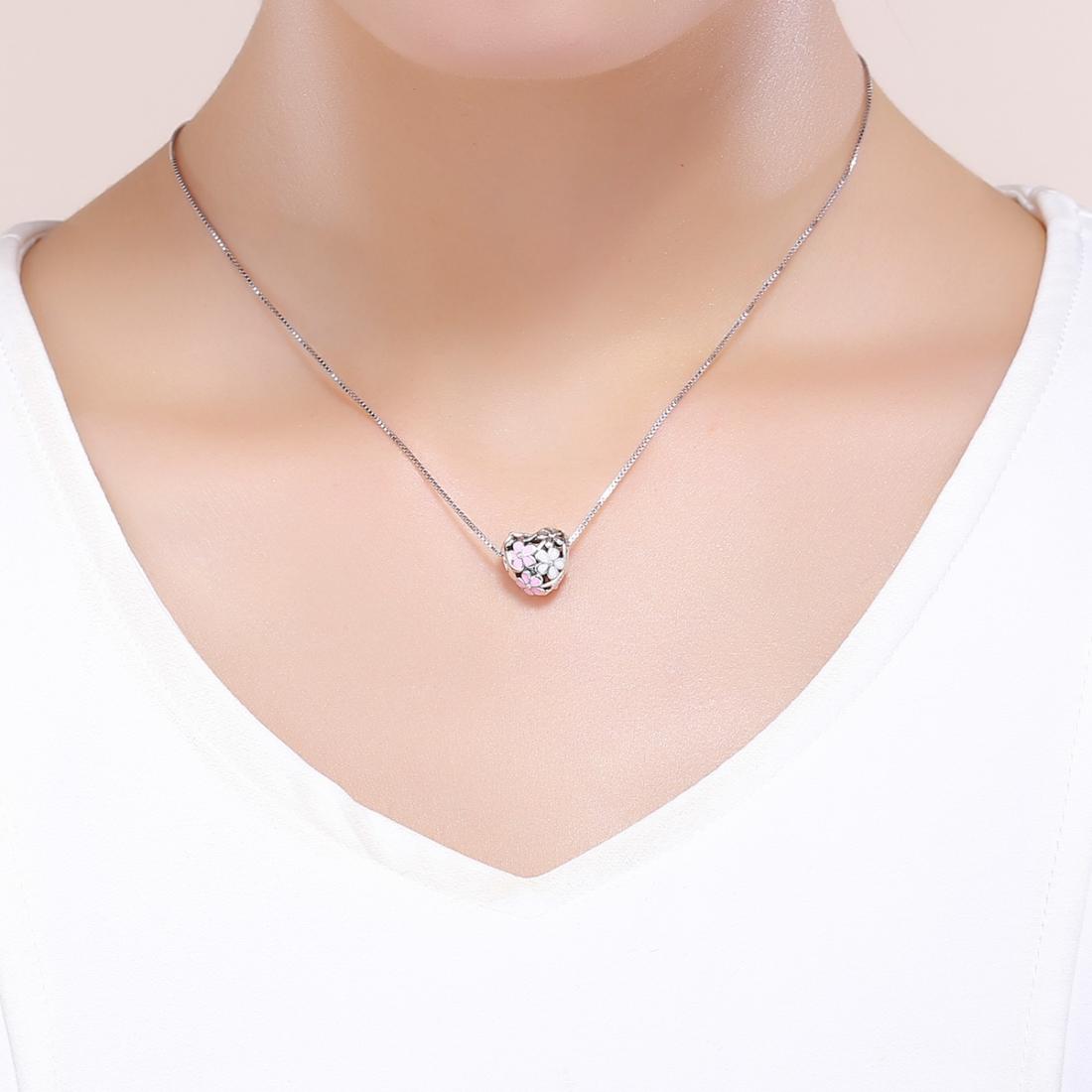 925 Sterling Silver Small Daisy Flower Heart Shaped Beads