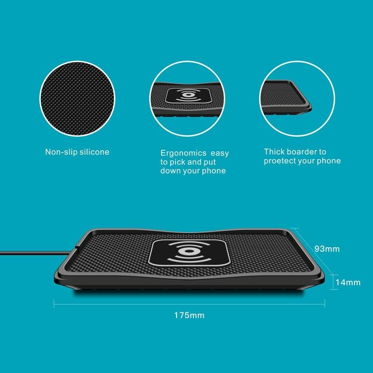 Fast Wireless Car Charger Anti Skid Qi Standard