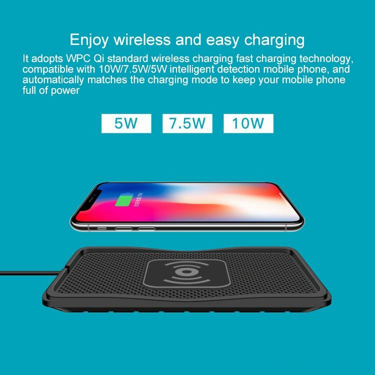 Fast Wireless Car Charger Anti Skid Qi Standard