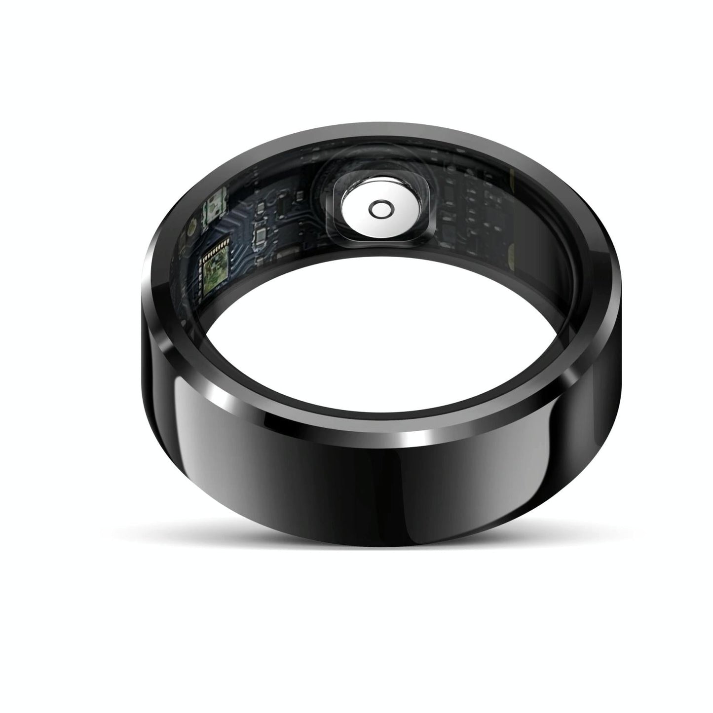 Smart Ring With Heart Rate Blood Oxygen And Sleep Monitoring - R6 Size 8 - Black