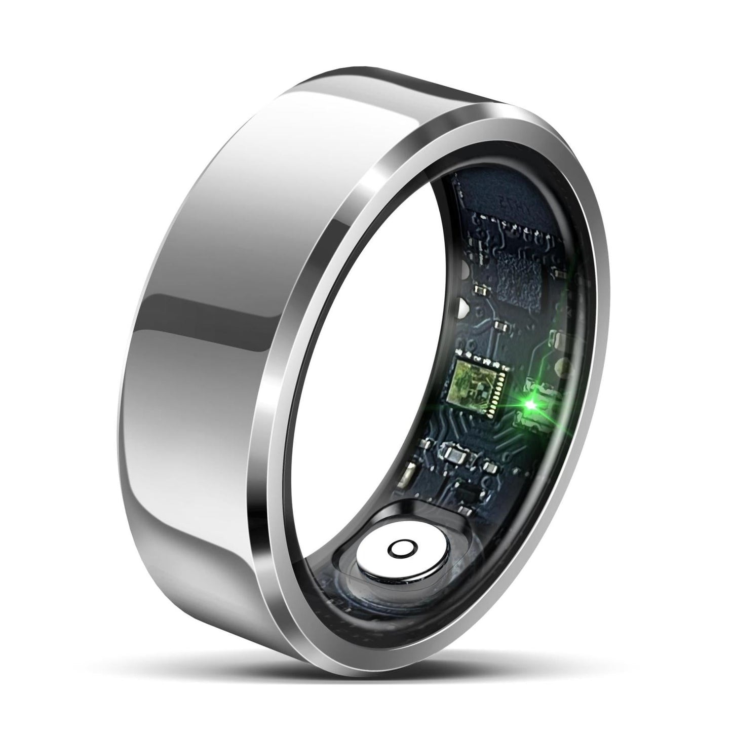 Smart Ring With Heart Rate Blood Oxygen And Sleep Monitoring - R6 Size 8 - Black