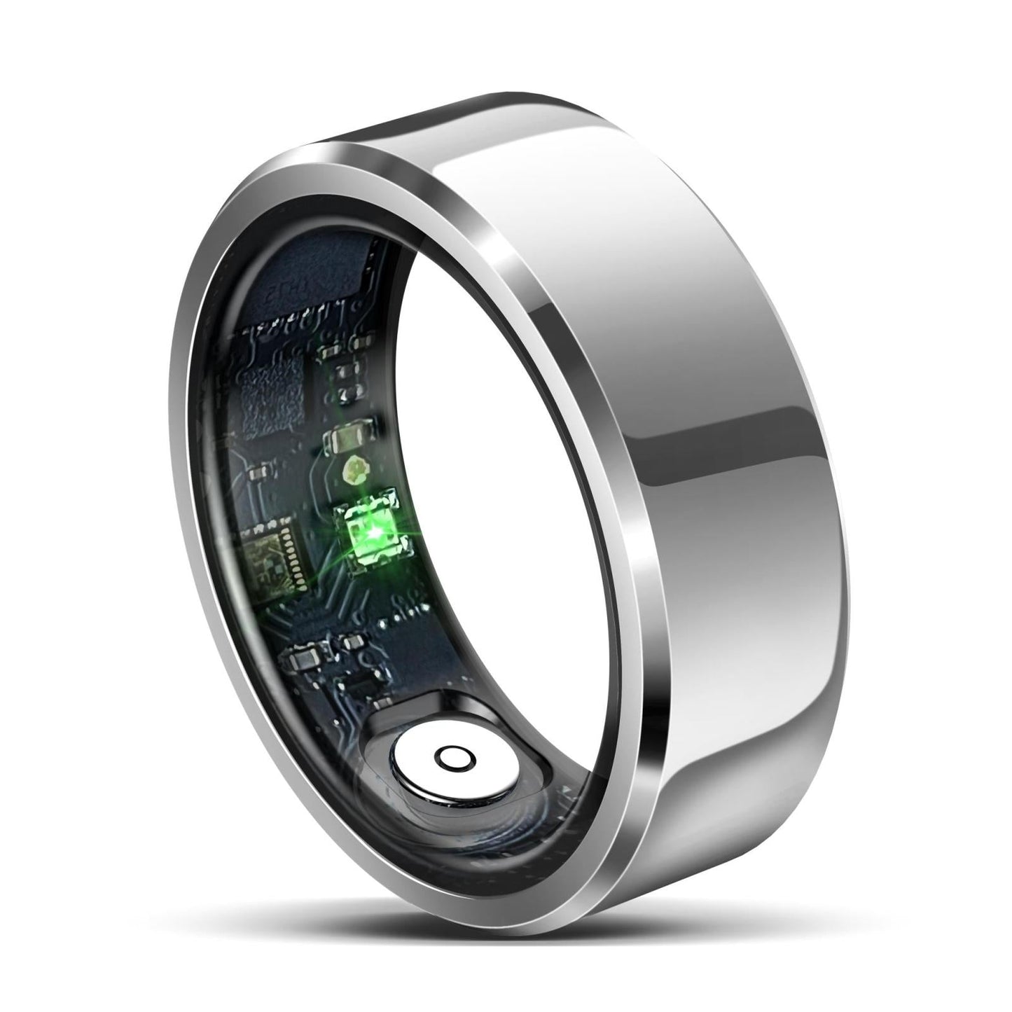 Smart Ring With Heart Rate Blood Oxygen And Sleep Monitoring - R6 Size 8 - Black
