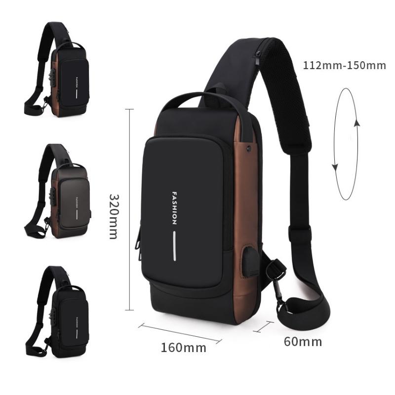 Waterproof Anti Theft Chest Bag For Men