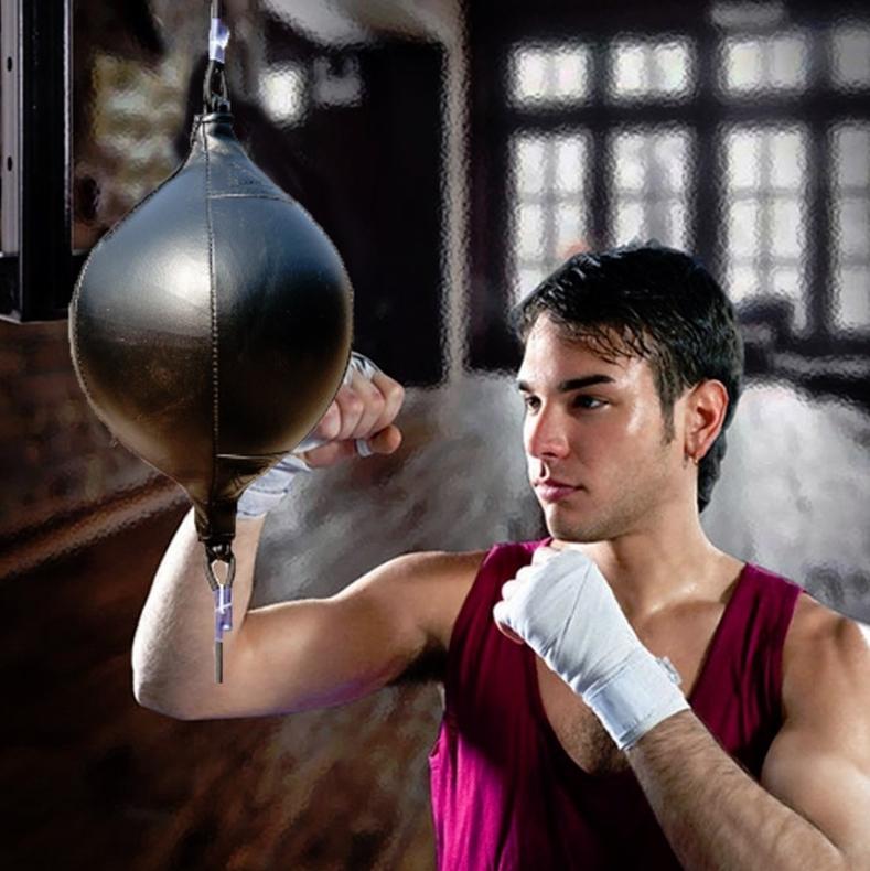 Adult Hanging Speed Ball For Boxing Fitness - Free Punching Bag - Drawstring Black - The Grand Bazaar of Australia