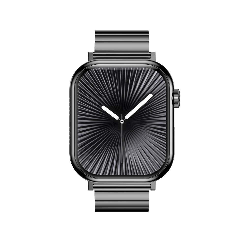 2.04 Inch Colour Screen Smart Watch Steel Strap Support Bluetooth Call - Black