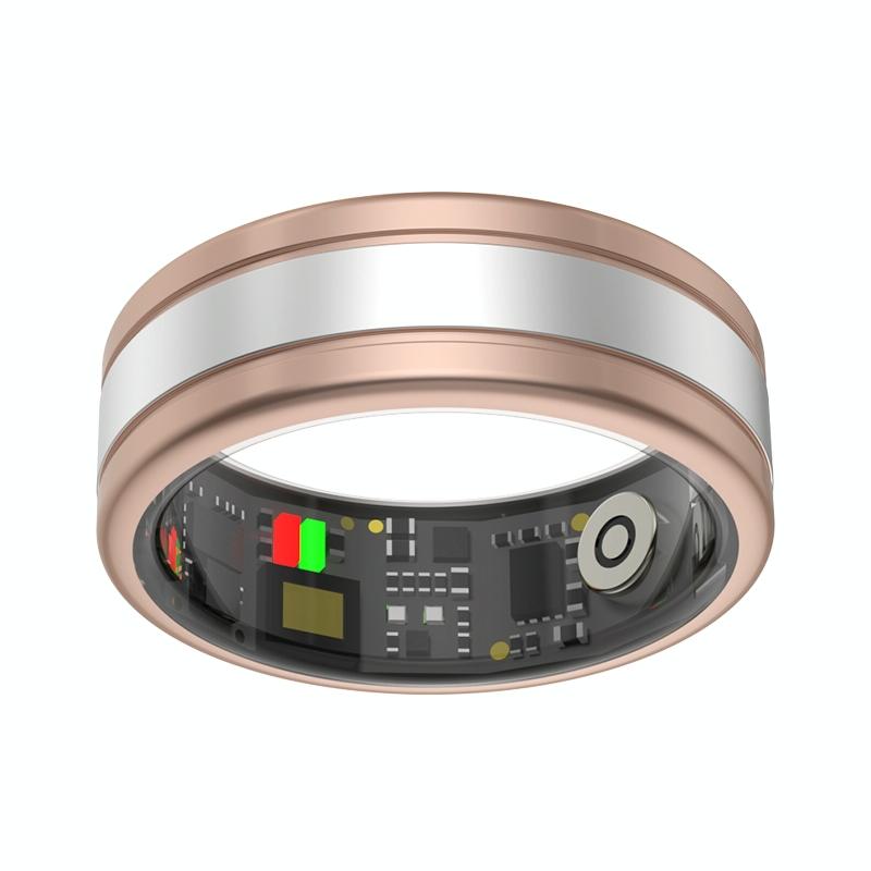 Smart Ring With Heart Rate Blood Oxygen Sleep & Sports Modes - R18 Size 8 - Black