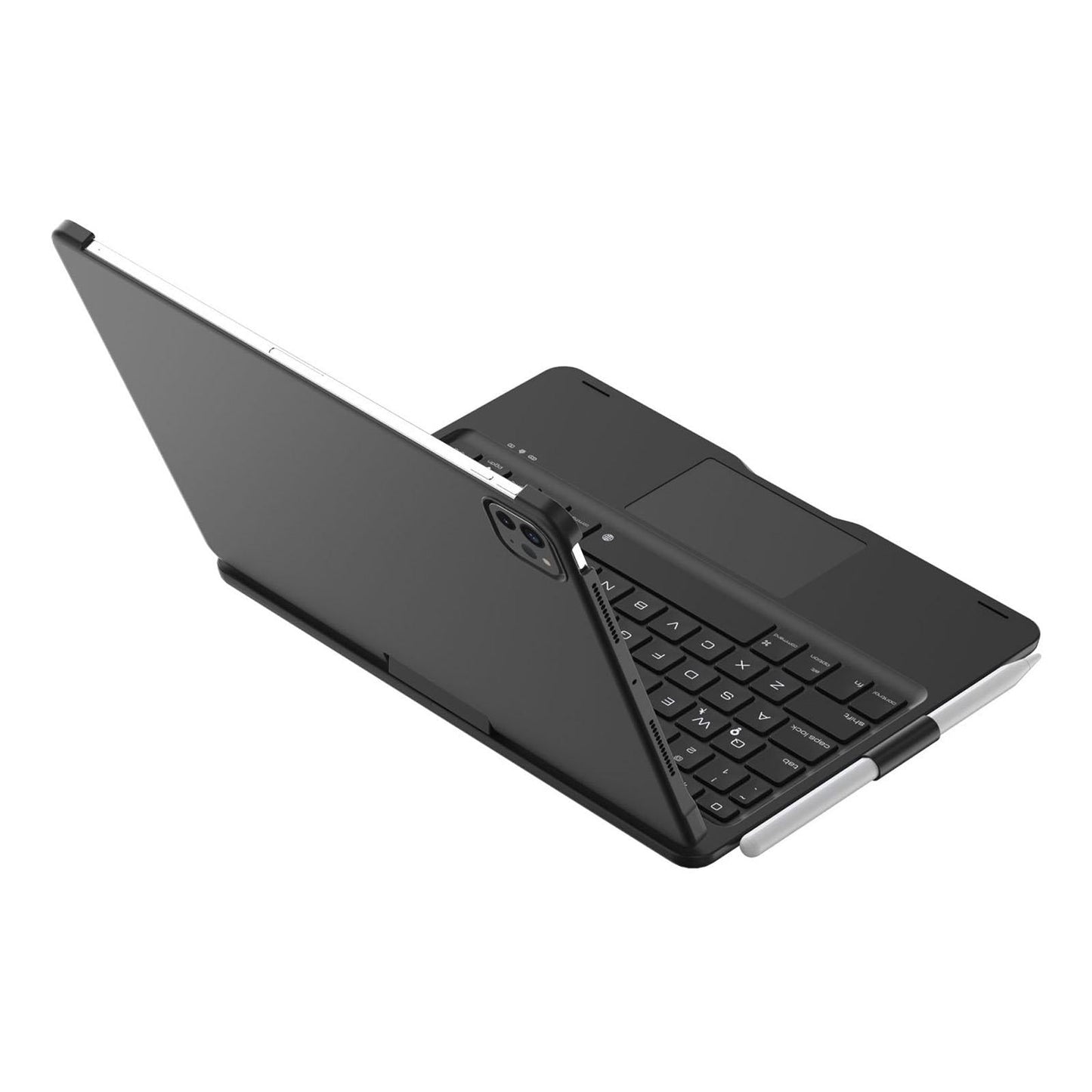 360 Degree Rotating Bluetooth Keyboard Leather Case For Ipad Pro 11 With Backlight - Black