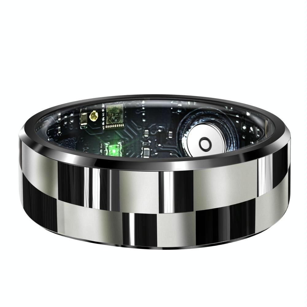 Smart Ring With Health Monitoring Gesture Control And Somatosensory Games - Size 9 - Black