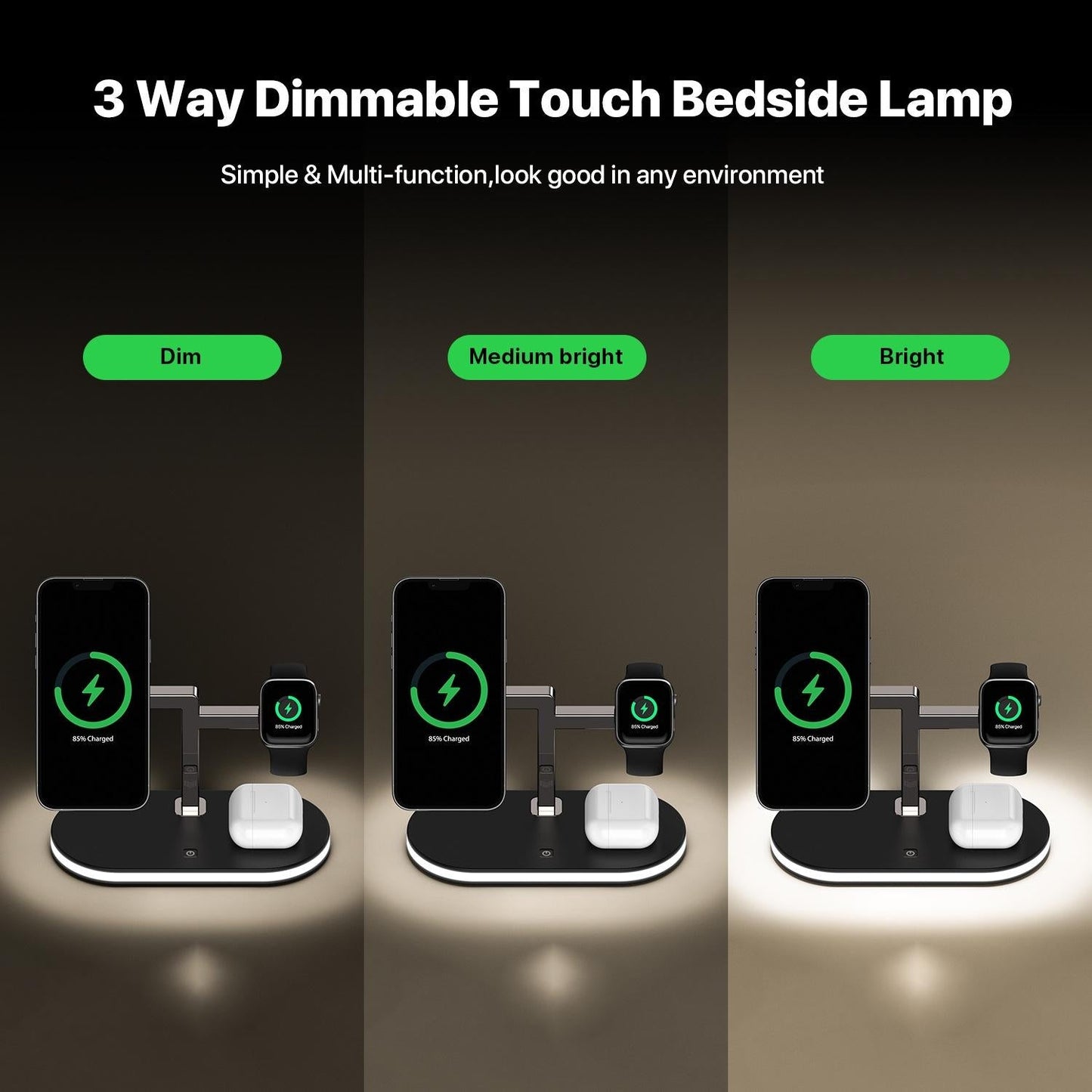 15W 3 In 1 Wireless Charger For Smartphone Iwatch Airpods