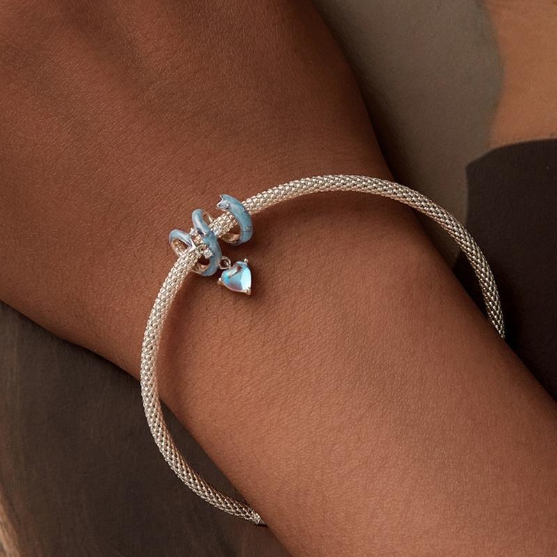 925 Sterling Silver Starry Sky Love Diy Beads