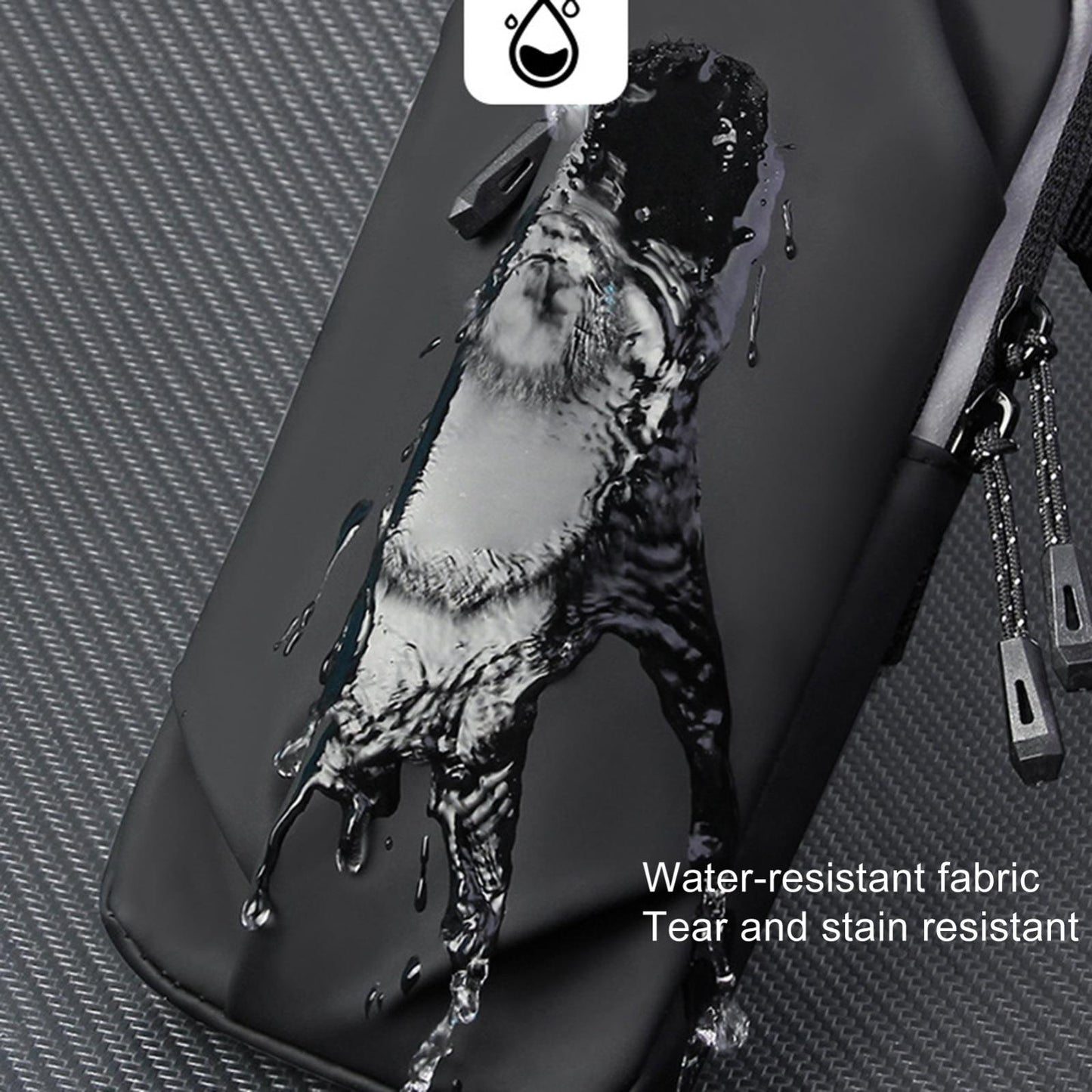 Multi Function Crossbody Bag For Outdoor Sports Fits Mobile Phones Men And Women - Grey