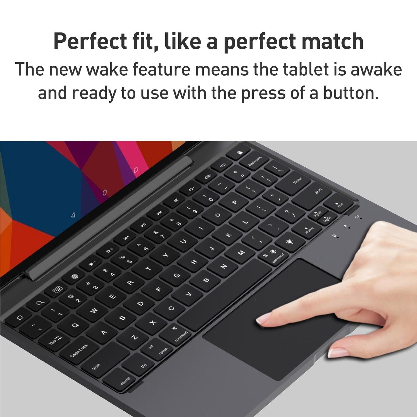 Bluetooth Touch Keyboard Leather Case - Aluminum Alloy - Grey - For Ipad Pro 11 2022/2021/2020/2018/Air 4/5