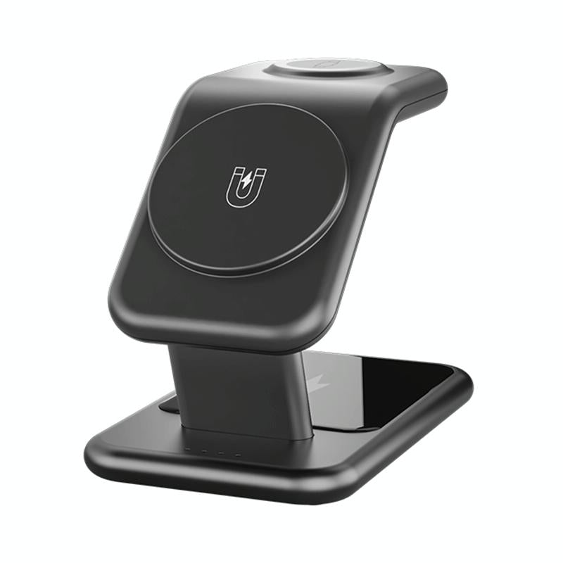 15W 3 In 1 Magnetic Wireless Charger - White