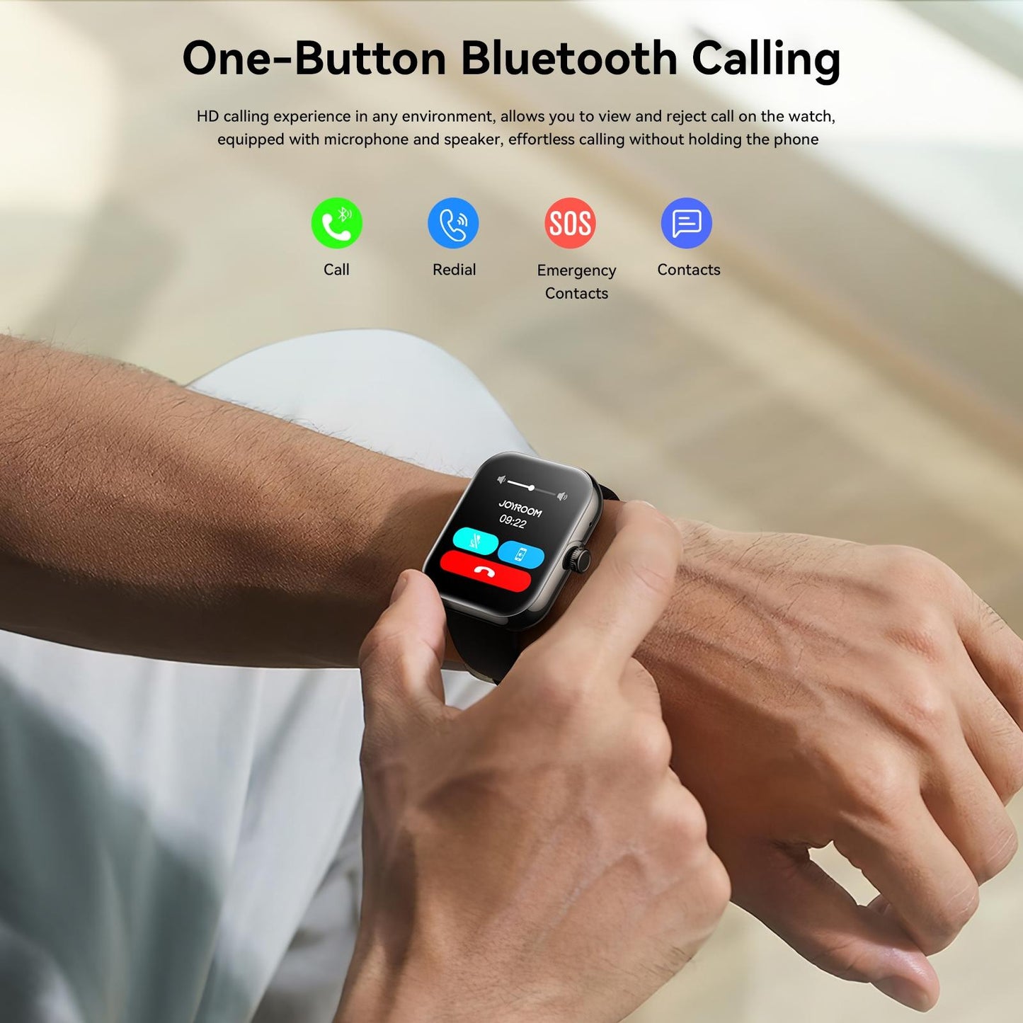 1.96 Screen Inch Smart Watch With Bt Call & Heart Rate - Rose Gold