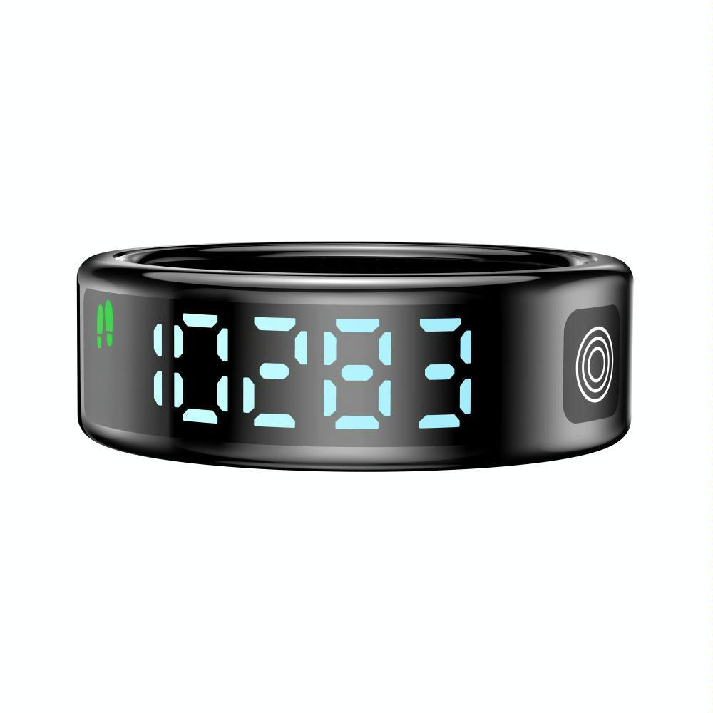 Smart Ring Gesture Control Health Monitoring Multiple Sports Size 11 - Black