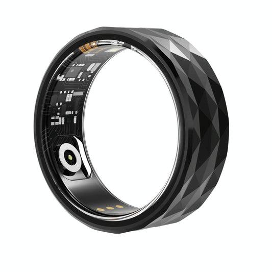 Smart Ring For Health Monitoring & Exercise - Size 22 - Black