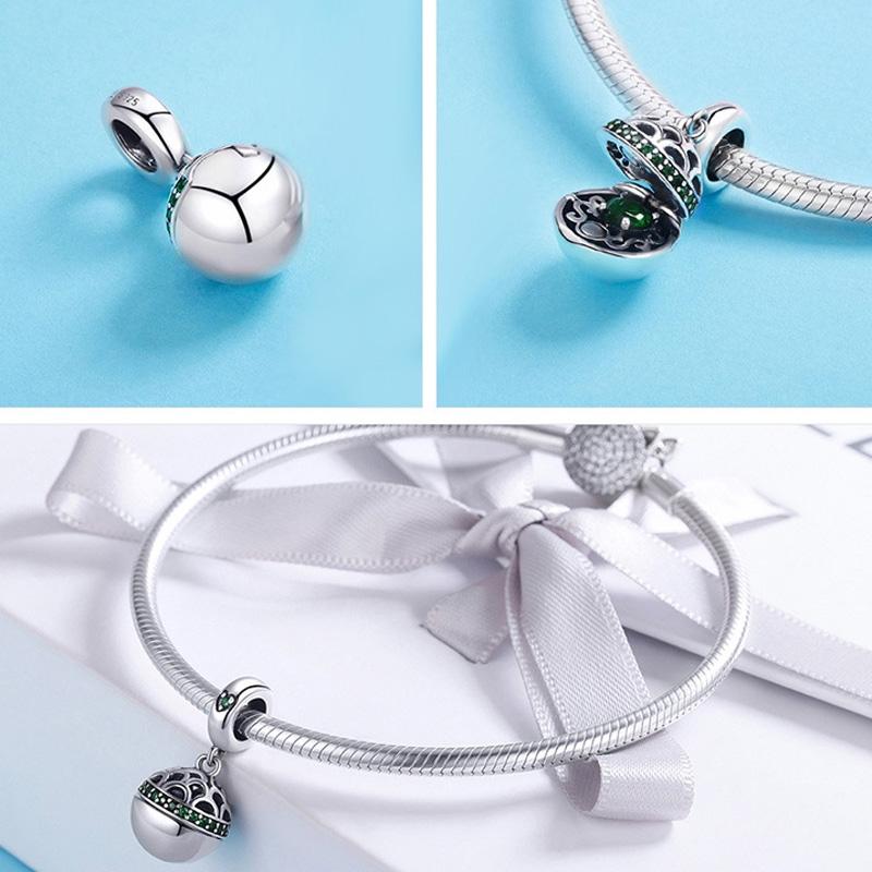 925 Sterling Silver Zircon Pendant With Parts - Scc689